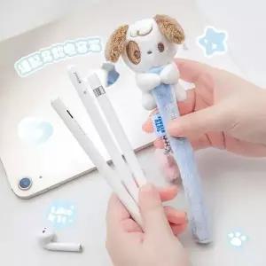 애플 샤오미 카와이 만화 고양이 스타일러스 펜 커버 학생 사무실 싱글 펜 가방 태블릿 액세서리