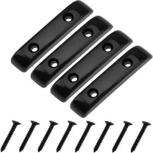 4Pcs Yootones 플라스틱 엄지 받침대 Precision 펜더 베이스 재즈 기타(블랙)와 호환 가능