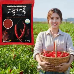 국산 고추가루 보통맛 소스 양념용 고춧가루 2.5kg