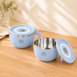 면기 라팔 스텐 핸들 라면기 2P 블루