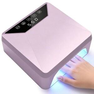 조절 가능한 텔레스코픽 스탠드가 있는 기가브라이트 78W UV LED 네일 램프 젤 네일용 유선 드라이어 39개의 LED 30/60/99/180초 타이머 가정 및 살롱용 탈착식 베이스