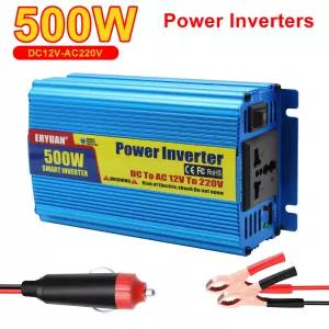 S RV 트럭 트레일러용 자동차 전원 인버터 500W 다기능 자동 전원 공급 장치 인버터 배터리 변환기