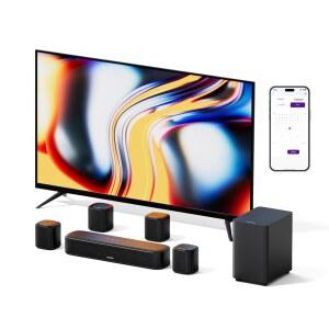ULTIMEA 서브우퍼가 있는 1ch 사운드 TV용 가상 서라운드 시스템 스피커 4개가 스마트 파워 330W 컨트롤이 TV 사운드바 Opt AUX BT Aura A40