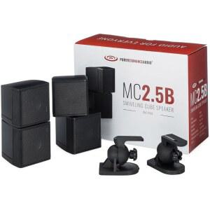 Pure Resonance Audio MC2 5B 듀얼 4cm 5인치 회전 서라운드 사운드 미니 큐브 스피커 블랙 브래킷