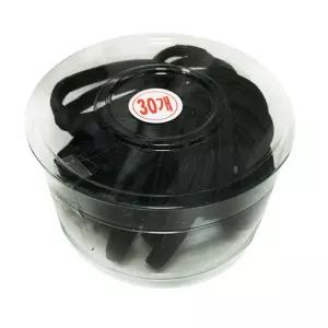 납작주름 검정고무줄 30P 예쁜머리끈 팔찌고무줄 이쁜머리끈