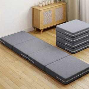 원룸 자취방 4단 접이식 싱글 200x60cm 그레이 매트리스 손님용