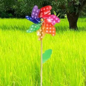 [RIZPICK]대형 바람개비 야외장식 해바라기 가랜드 꾸미기 화단 마당 소품
