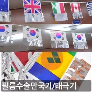[RIZPICK]만국기 비닐 국기 장식 태극기 가랜드 수술만 운동회 파티 응원도구