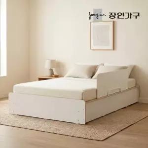 장인가구 엘리베어 리프트업 무헤드 수납 침대 프레임 SS (높이 260)+안전가드