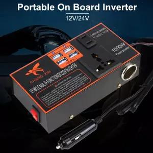 시가 라이터 어댑터 12V 24V 인버터 8포트 차량용 인버터 DC-AC 소켓 110V/220V 전원 변환기 USB 충전기 3.