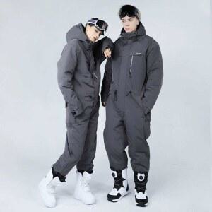 남녀 공용 일체형 스키복 점프수트 보드복 세트 방한복