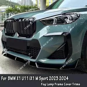 자동차 그릴망 튜닝 BMW 호환 X1 U11 iX1 M 스포츠 2024 앞 범퍼 립 스플리터 사이드 에어 벤트 흡기 안개