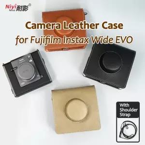 Fujifilm tax Wide EVO 카메라 가방 파우치 용 보호 케이스 어깨 끈 커버 가죽 자기
