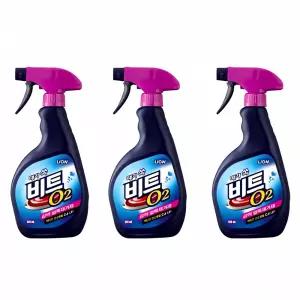 비트 O2 얼룩제거제 500ml 3입 얼룩 거제 세탁 제 청소 용액 거품 방지 탈취 기름