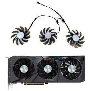 LTANDBR 75MM PLD08010S12H 쿨러 RX 냉각 6700 그래픽 EAGLE TI 카드 6600 XT 교체용 3070 RTX RADEON 비디