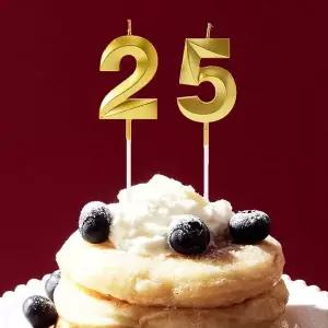 [셀러에이드]PL 튼튼한 생일초 해피니스 골드 숫자 생일초 10개입(0~9) No12