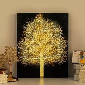 골든 트리 (LED 캔버스) 보석십자수 40x50 큐빅 비즈