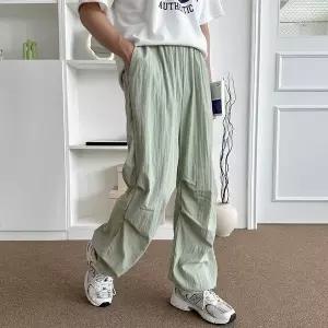 [하프클럽/]남성 여름 연두 와이드 밴딩 조거팬츠 ON-PTA-QWFO4W0V