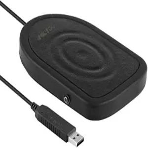 iKKEGOL USB 풋 페달 스위치 게이밍 블랙 메탈 싱글 HID 액션 프로그래머블 디지털 핸드 컨트롤 키보드