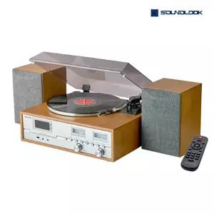 올인원 턴테이블 블루투스스피커 오디오 CD플레이어 라디오 엘피 LP CD