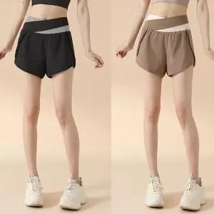 투톤 아무 반바지 일체형 레깅스 요가 필라 에어로빅