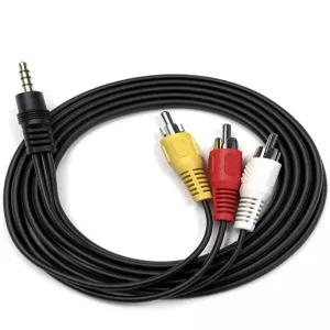 WinRaybot 3.5mm ~ RCA 케이블 3.3피트 1/8인치 TRRS 4극 TV 프로젝터 DVD 플레이어 캠코더 레트로 게임