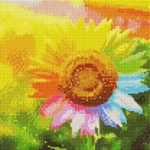 TBZ 무지개빛 해바라기 (캔버스) 보석십자수 30x30 큐빅십자수