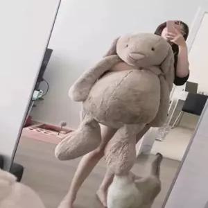 초대형 토끼인형 부드러운 쿠션 선물 바디필로우 안고자는 대형 필로우 토끼 토끼털 인형 약