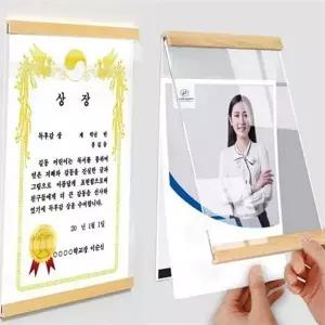 a4 자석 액자 벽걸이 자석 액자 인테리어 아크릴 우드 문서 사진