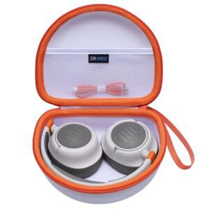 JBL 주니어 470NC / JR 460NC 무선 오버이어 노이즈 캔슬링 헤드폰 화이트-오렌지용 DR-AMIU 하드 케이스 (케이스 전용)