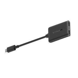 VITURE USB-C iPhone용 C Pro XR 충전 어댑터 멀티스크린 향상된 3DoF 공간 3D VR 비디오 기능 지원 17 /16 /15에 적합 다른 장치에서도 충전 재생 가능