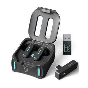마이크 무선이 탑재된 미들 래빗 SW4 프로 게이밍 이어버드 2.4G 동글 + 블루투스 듀얼 모드 20ms 저지연 PS5 PS4 플레이스테이션 데스크톱 노트북 PC VR과 호환 가능