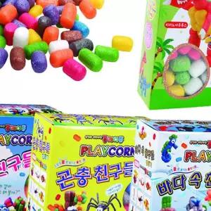 플레이콘 공룡과 친구들 4종 1세트 다문화교육키트 자료 미술만들기재료 수업 만들미술만들기 만들기 방과