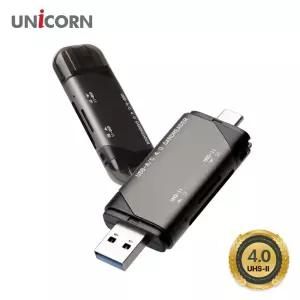 유니콘 UHS-II SD TF4.0 4in1 초고속 멀티 카드 리더기 A C타입/핸드폰/스마트폰/휴대폰/데이터/휴대용
