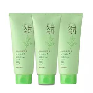 과일나라 첫물녹차 모이스트 클렌징폼 180ml 3개 