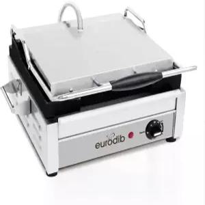 유로딥 SFE02345 상업용 파니니 프레스 샌드위치 그릴 리브드 주철판 최대 572°F(300°C)의 조절 가능한