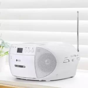 화이트 CD플레이어 카세트 FM AM 라디오 지진대비용품 간편한휴대성 효도선물 등산용