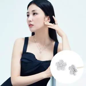 [신세계라이브쇼핑]로맨틱가든 러브플라워 14K골드 랩그로운 다이아몬드 귀걸이 FGDE1278WLABA