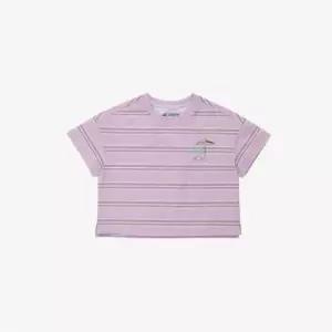 뉴발란스키즈 EXCLUSIVE여아 스트라이프 반팔티 NK9EGB203G(88)Lavender