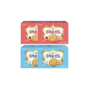 크라운산도 323g 딸기 2개 + 크라운산도 스윗밀크 2개