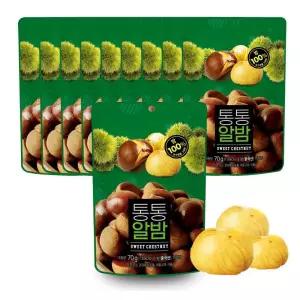 너트리 통통알밤 밤 간식 디저트 알밤 70g 10개 GST MNS