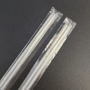 7mmx25cm 투명 일자빨대 개별포장 10,000개입