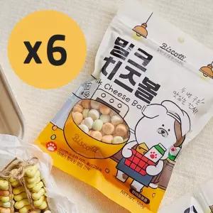 비스코티 강아지 과자 간식 쿠키칩 밀크치즈볼 160g X 6개 MNS