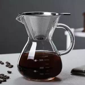 핸드 드립서버 필터 한잔용 드립셋 400ml 커피 여과기