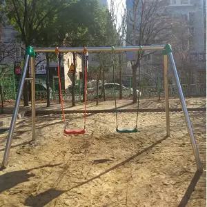 TK_놀이터 그네 스텐 2인용 VK-1143-1M 초등학교 유치원 야외 놀이터 어린이 흔들 그네 놀이 시설 기구 설