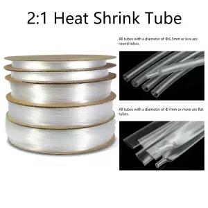 1~10m 2 1 열수축 튜브 투명 직경 0.6~120mm 방수 DIY 랩 슬리빙 와이어 케이블 수리 폴리올레핀 튜빙