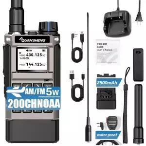 콴셩 UV-K1(8) 50-600MHz 풀밴드 항공밴드 무전기 UHF VHF 햄 라디오 무선 복사 타입-C 충전