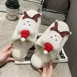 슬리퍼 강아지 모던한 빨간모자