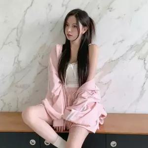 아트박스/신상오픈런 여성용 후드 집업 루즈핏 반바지 트레이닝 세트