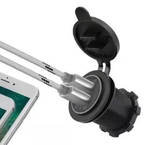 (색상 충전2포트4.2A)캠핑카 소켓 카라반 2포트 4.2A 매립형 USB DIY 시거잭 충전